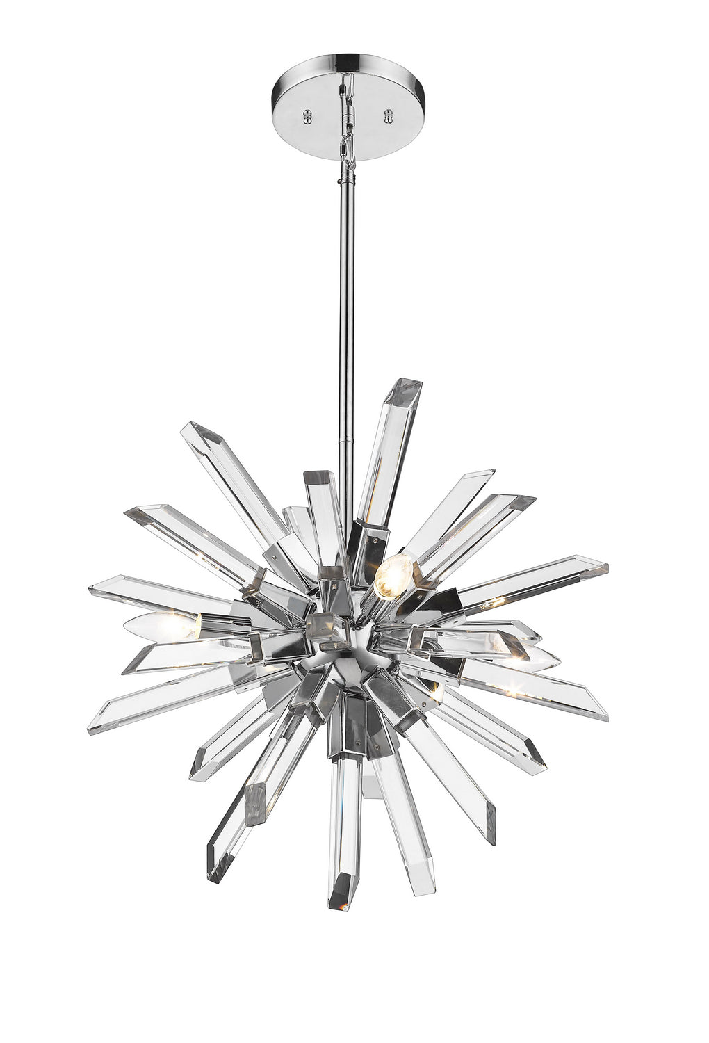 Z-Lite - 4003-4CH - Four Light Chandelier - Burst - Chrome