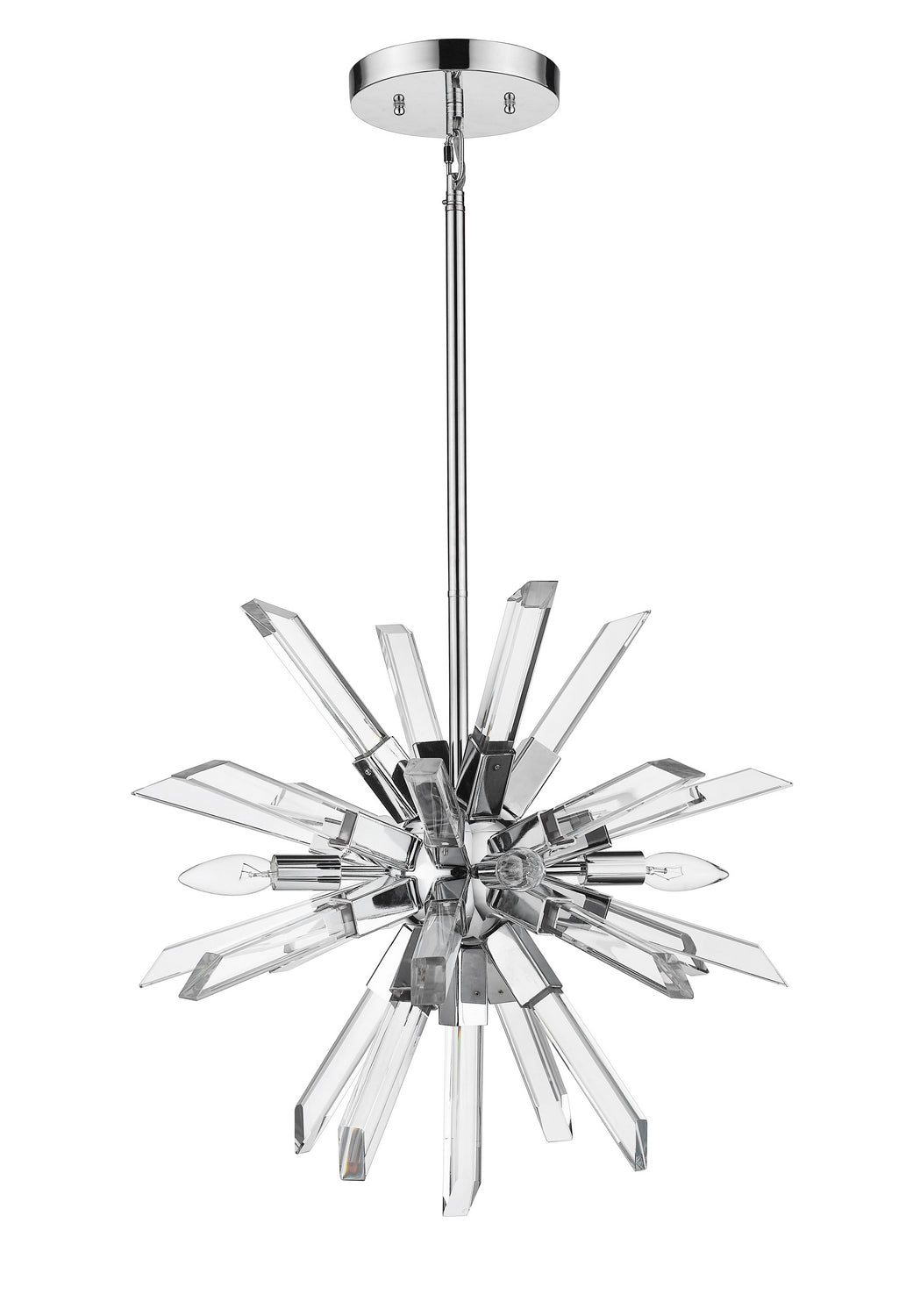 Z-Lite - 4003-4CH - Four Light Chandelier - Burst - Chrome