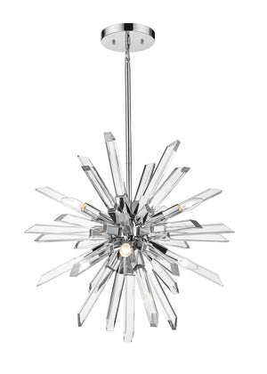 Z-Lite - 4003-6CH - Six Light Chandelier - Burst - Chrome