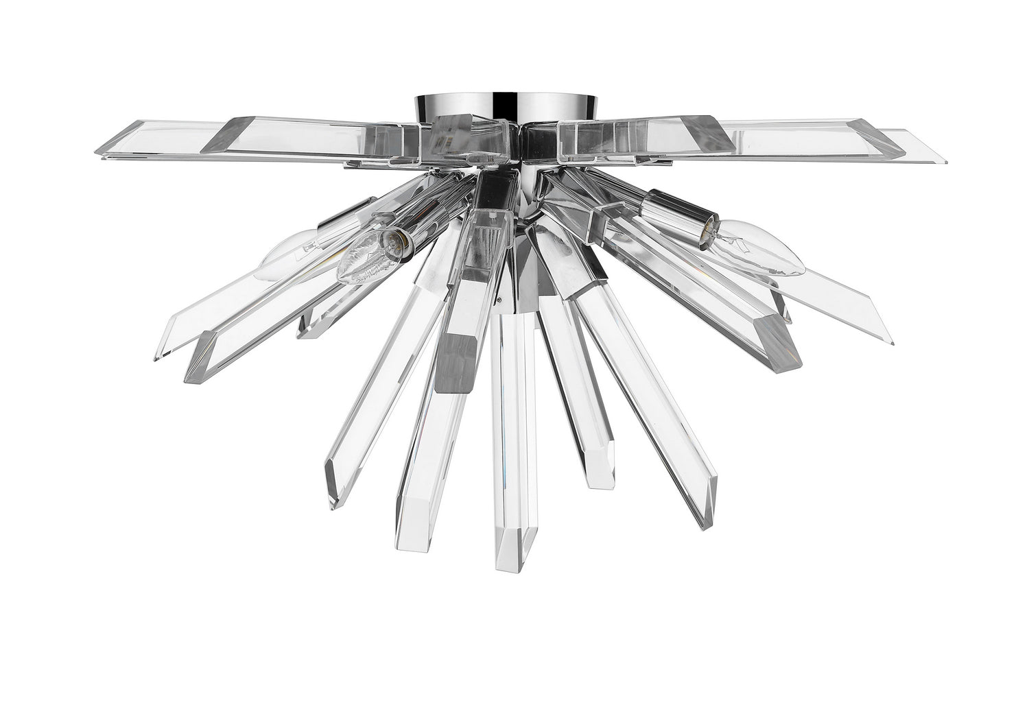 Z-Lite - 4003-F-CH - Four Light Flush Mount - Burst - Chrome