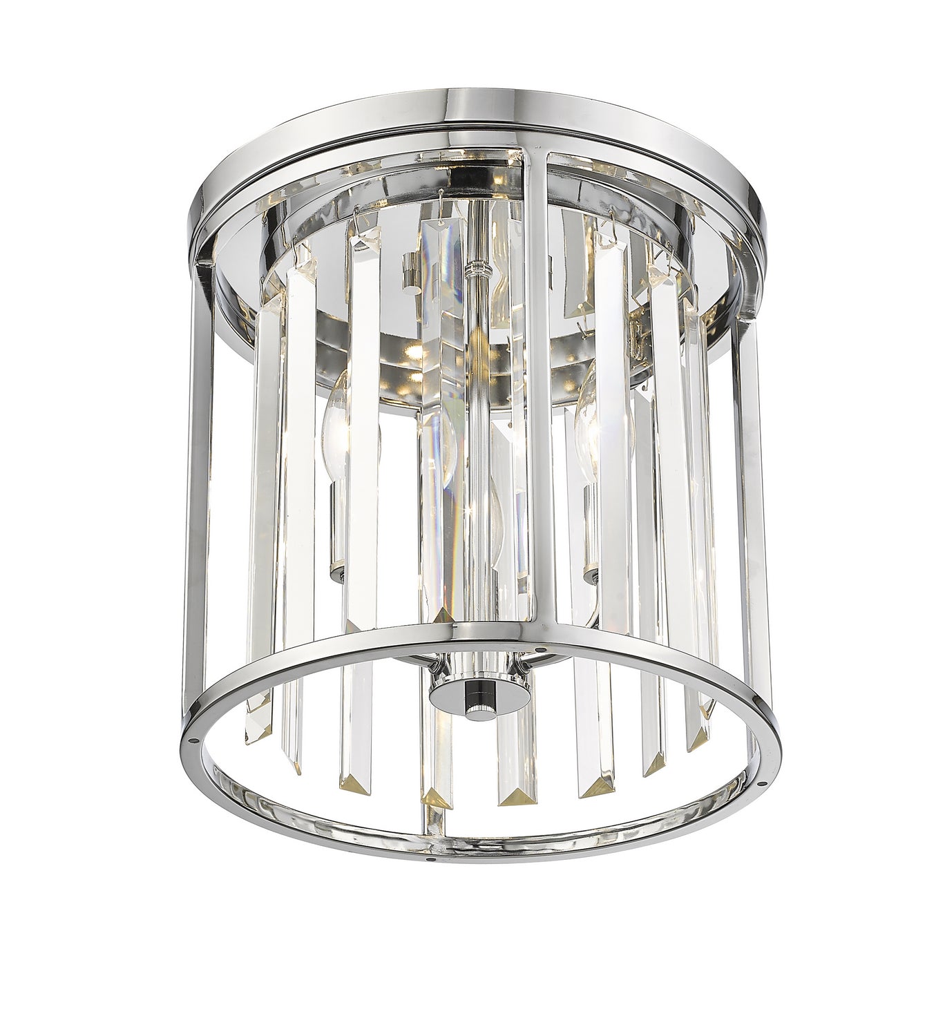 Z-Lite - 439F12-CH - Three Light Flush Mount - Monarch - Chrome