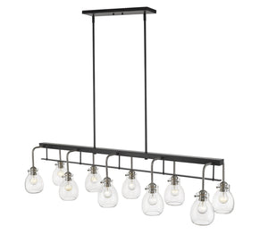 Z-Lite - 466-10L-MB-BN - Ten Light Linear Chandelier - Kraken - Matte Black / Brushed Nickel