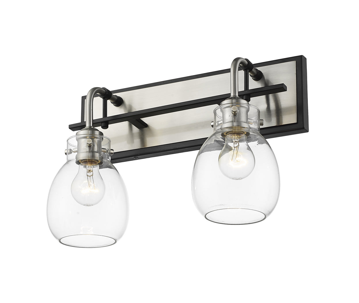 Z-Lite - 466-2S-MB-BN - Two Light Wall Sconce - Kraken - Matte Black + Brushed Nickel