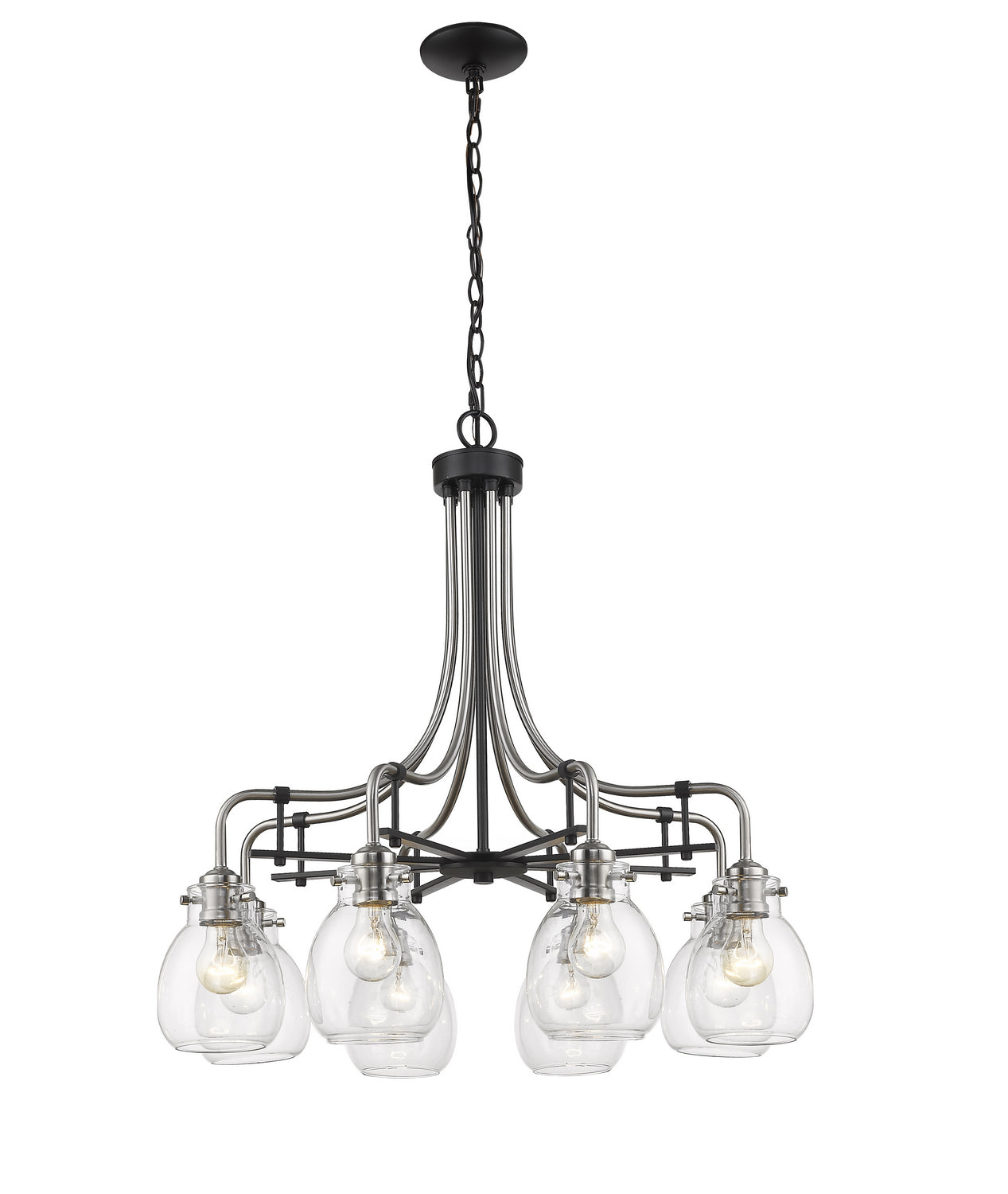 Z-Lite - 466-8MB-BN - Eight Light Chandelier - Kraken - Matte Black / Brushed Nickel