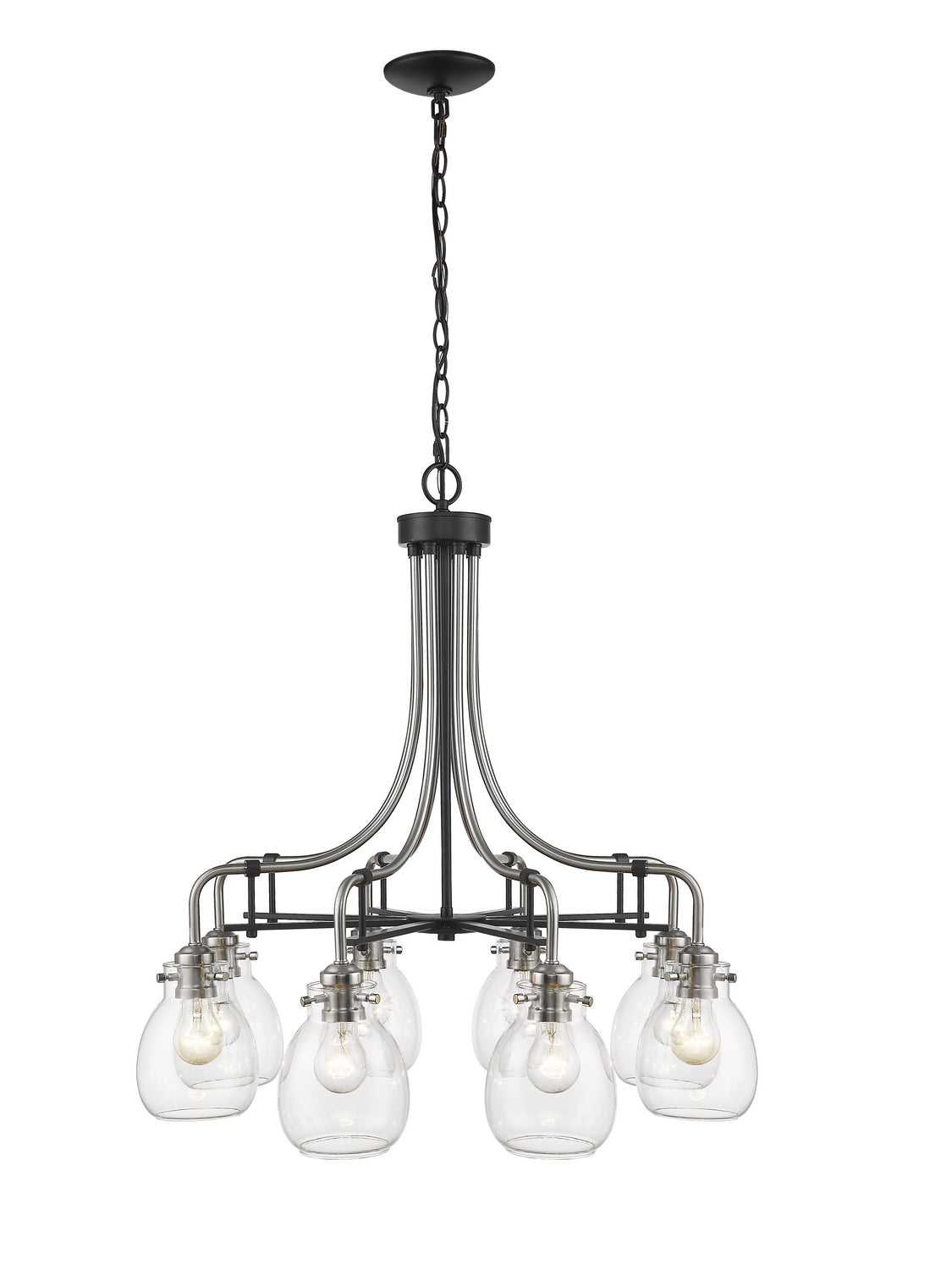 Z-Lite - 466-8MB-BN - Eight Light Chandelier - Kraken - Matte Black / Brushed Nickel