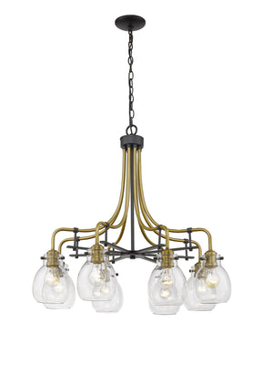 Z-Lite - 466-8MB-OBR - Eight Light Chandelier - Kraken - Matte Black / Olde Brass