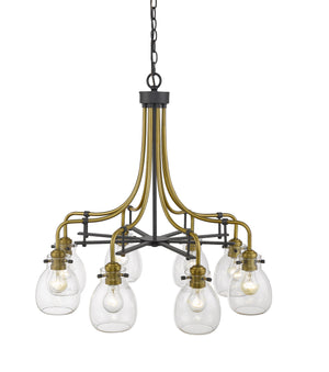 Z-Lite - 466-8MB-OBR - Eight Light Chandelier - Kraken - Matte Black / Olde Brass