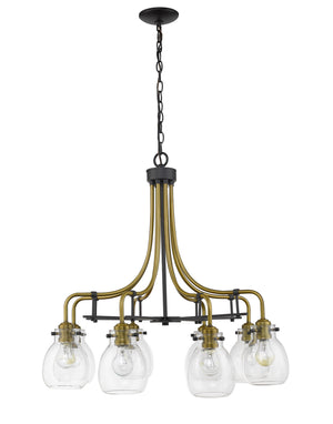 Z-Lite - 466-8MB-OBR - Eight Light Chandelier - Kraken - Matte Black / Olde Brass