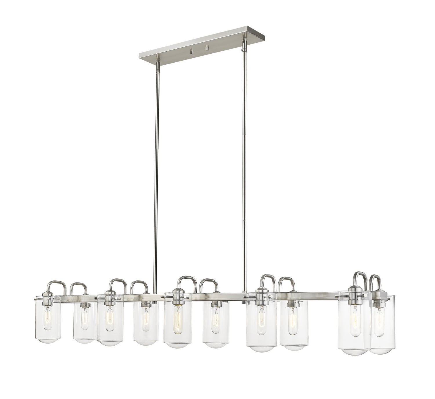 Z-Lite - 471-10L-BN - Ten Light Linear Chandelier - Delaney - Brushed Nickel