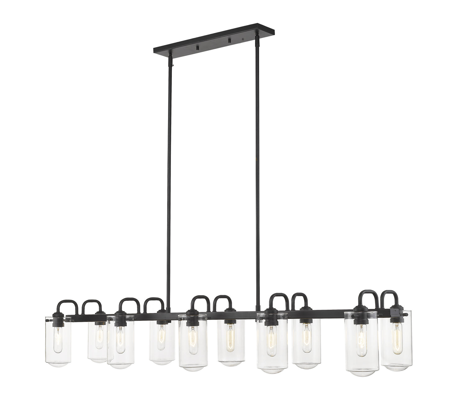 Z-Lite - 471-10L-MB - Ten Light Linear Chandelier - Delaney - Matte Black