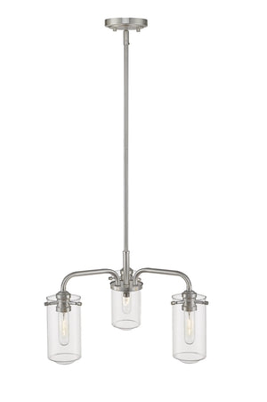 Z-Lite - 471-3BN - Three Light Chandelier - Delaney - Brushed Nickel