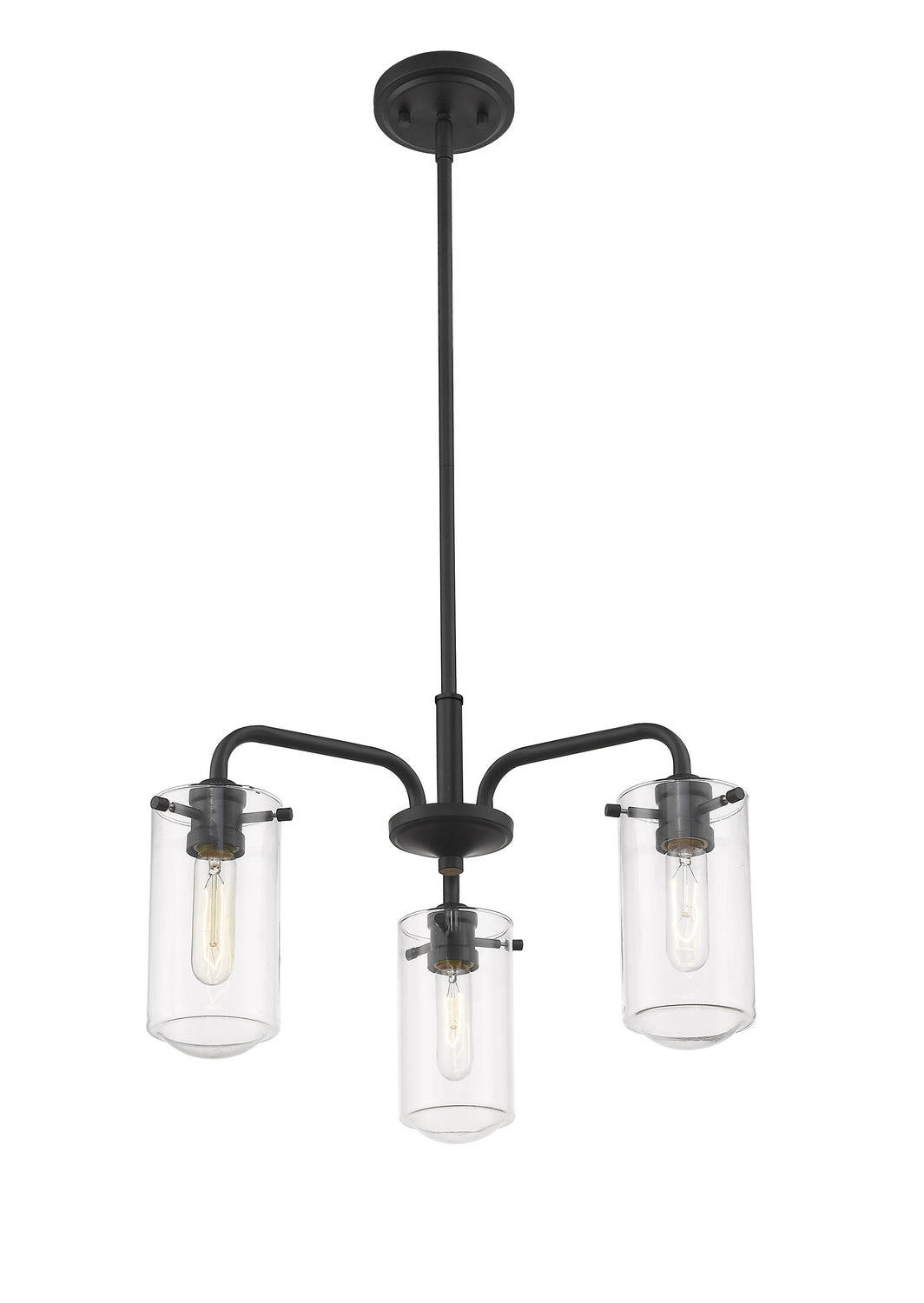 Z-Lite - 471-3MB - Three Light Chandelier - Delaney - Matte Black