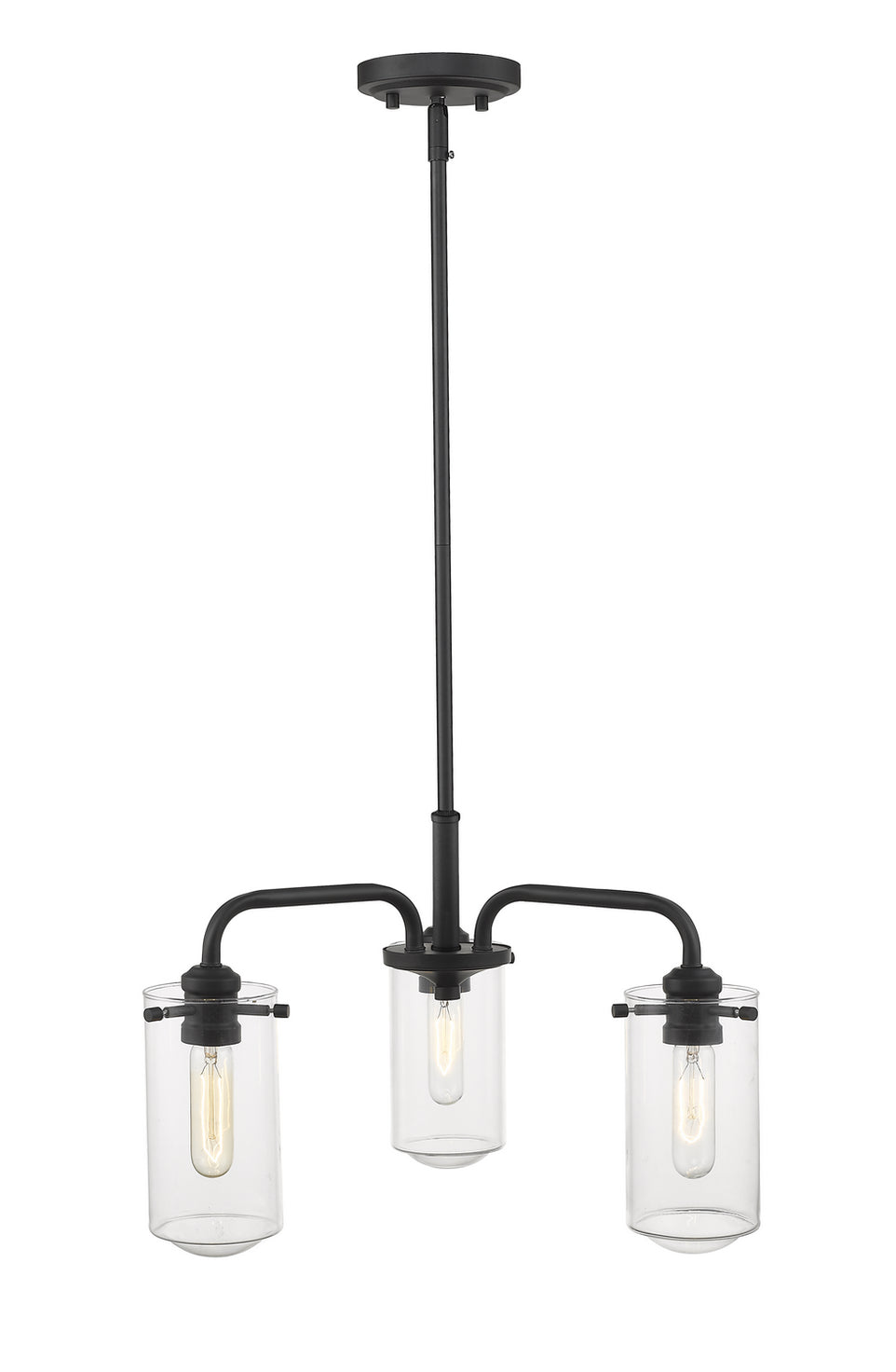 Z-Lite - 471-3MB - Three Light Chandelier - Delaney - Matte Black