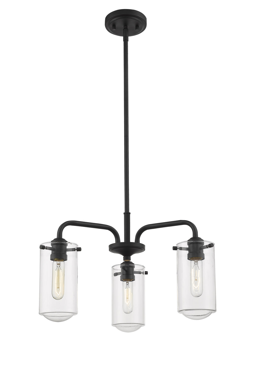 Z-Lite - 471-3MB - Three Light Chandelier - Delaney - Matte Black