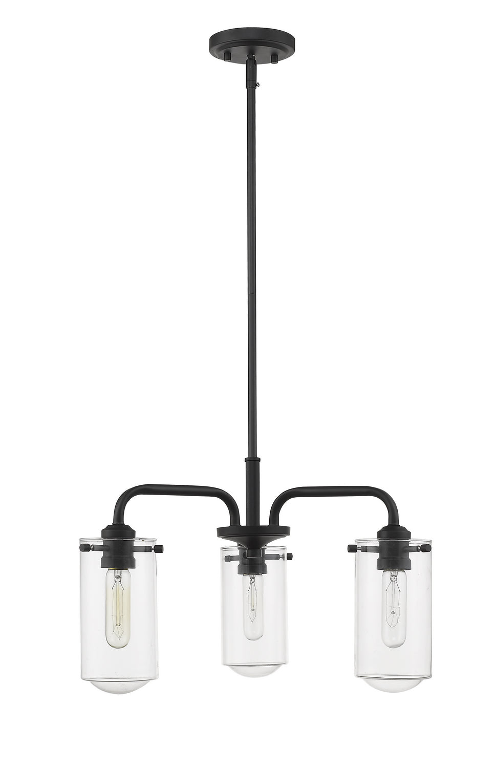 Z-Lite - 471-3MB - Three Light Chandelier - Delaney - Matte Black