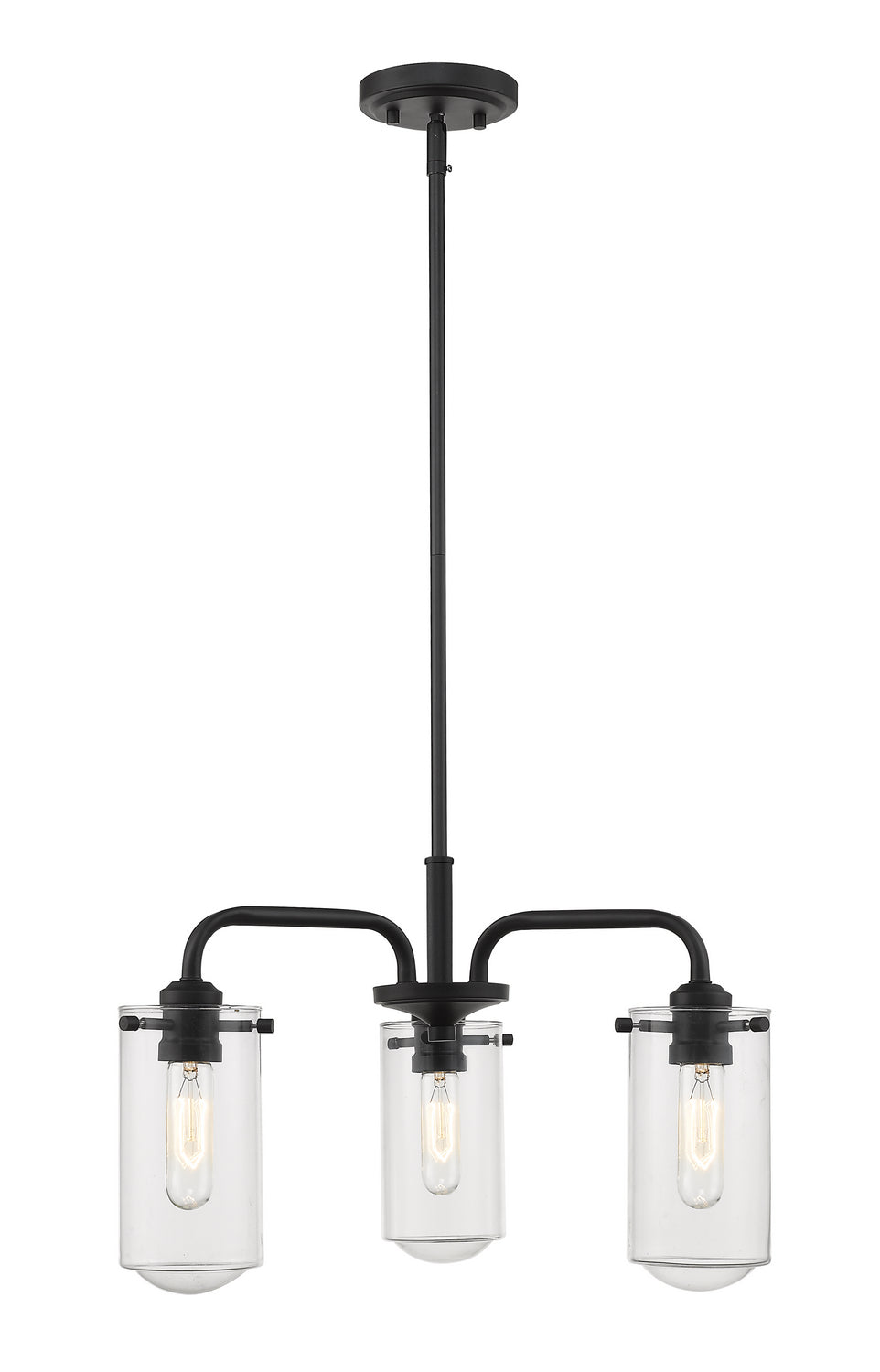 Z-Lite - 471-3MB - Three Light Chandelier - Delaney - Matte Black