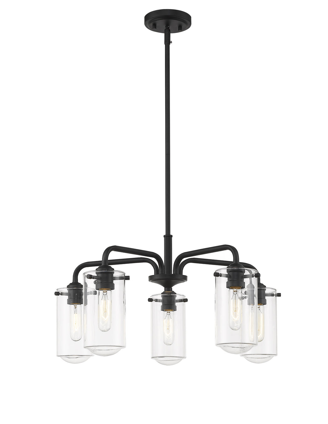 Z-Lite - 471-5MB - Five Light Chandelier - Delaney - Matte Black