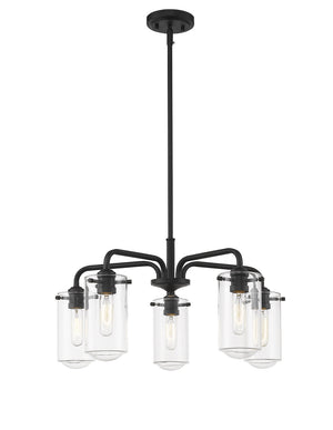 Z-Lite - 471-5MB - Five Light Chandelier - Delaney - Matte Black