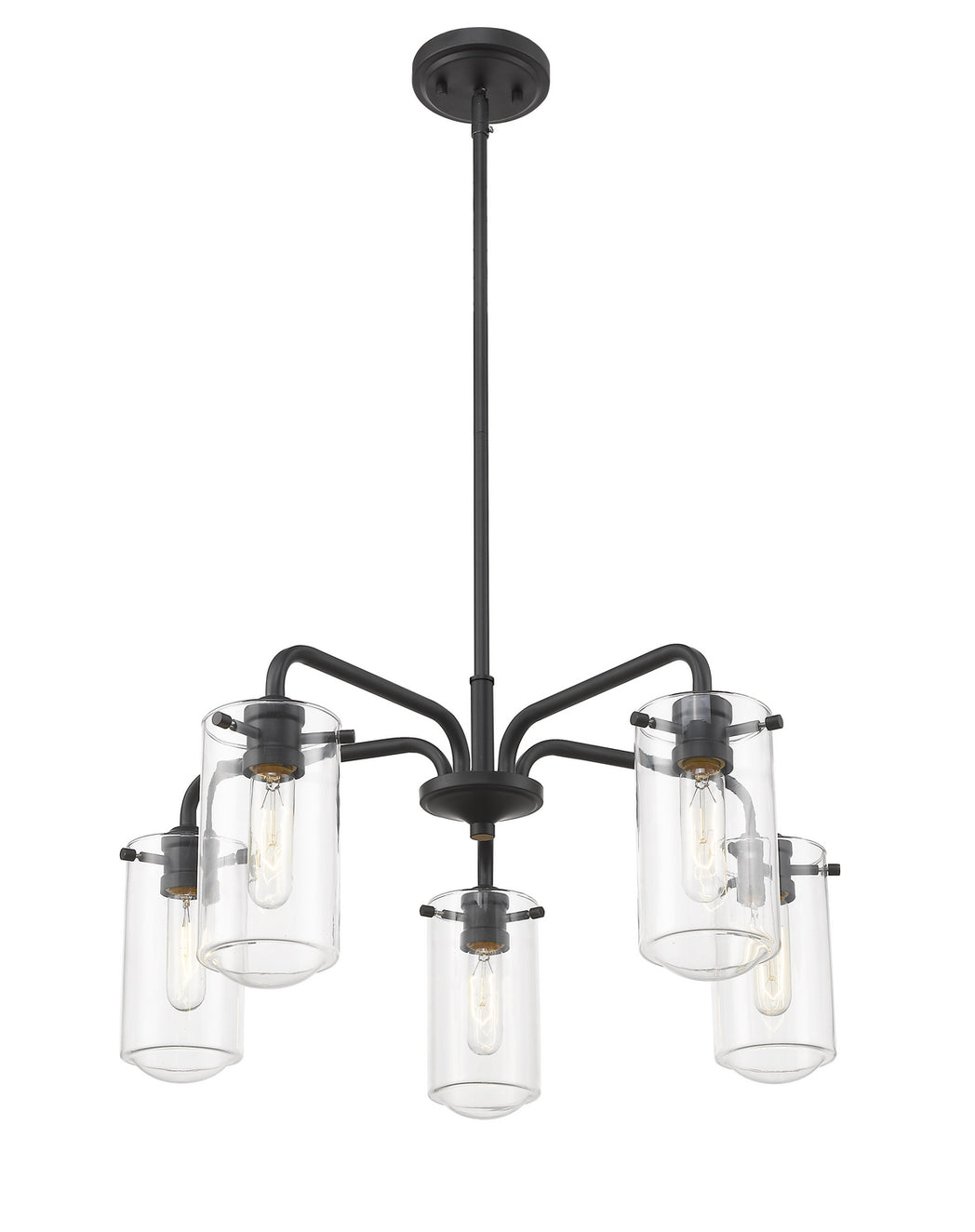 Z-Lite - 471-5MB - Five Light Chandelier - Delaney - Matte Black