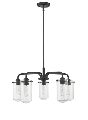 Z-Lite - 471-5MB - Five Light Chandelier - Delaney - Matte Black