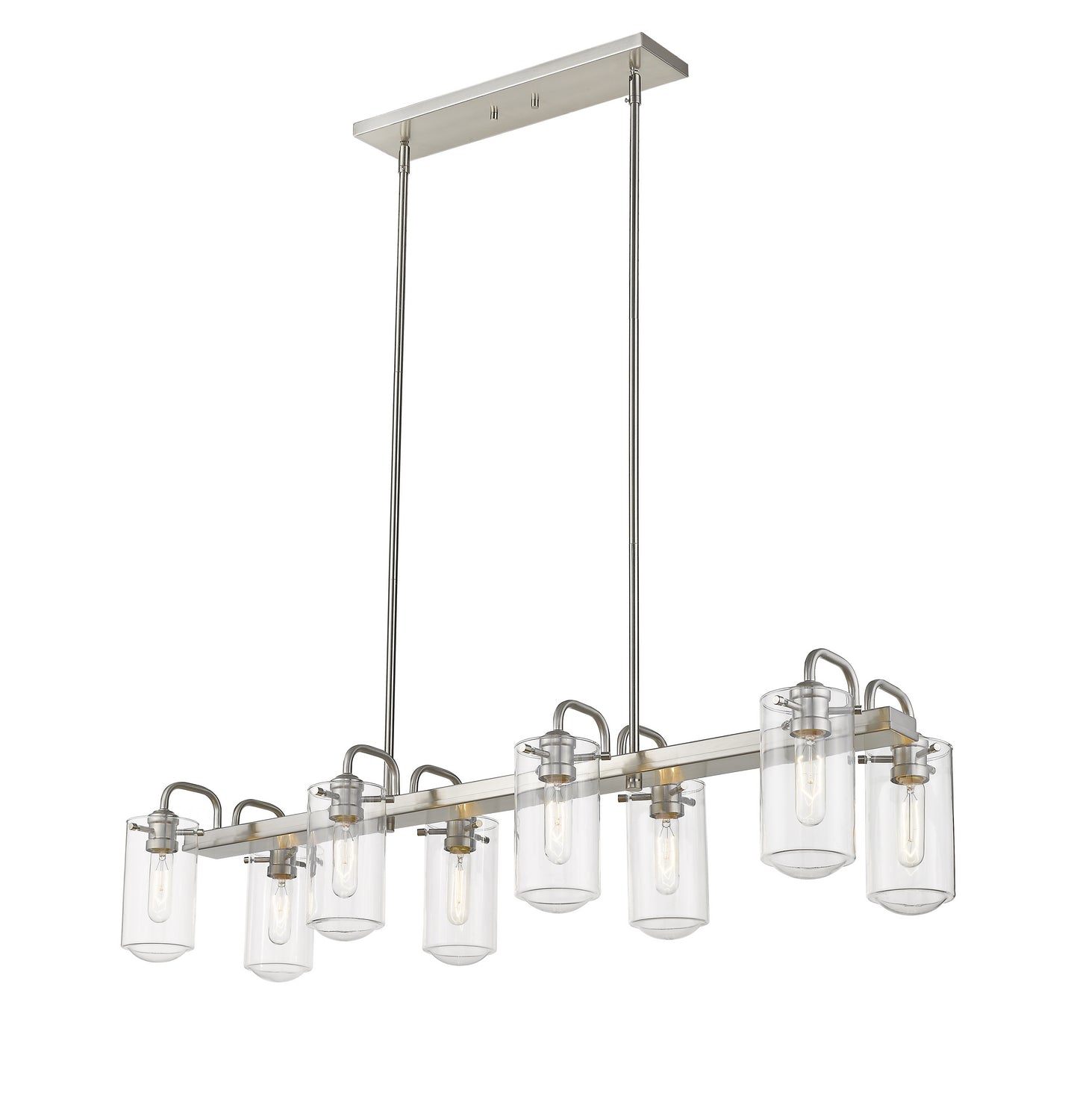 Z-Lite - 471-8L-BN - Eight Light Linear Chandelier - Delaney - Brushed Nickel