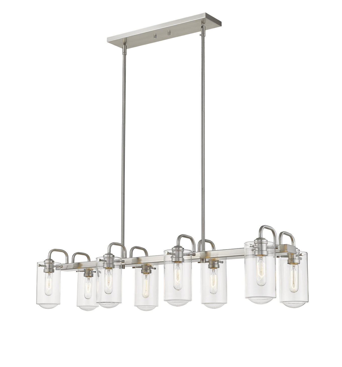 Z-Lite - 471-8L-BN - Eight Light Linear Chandelier - Delaney - Brushed Nickel