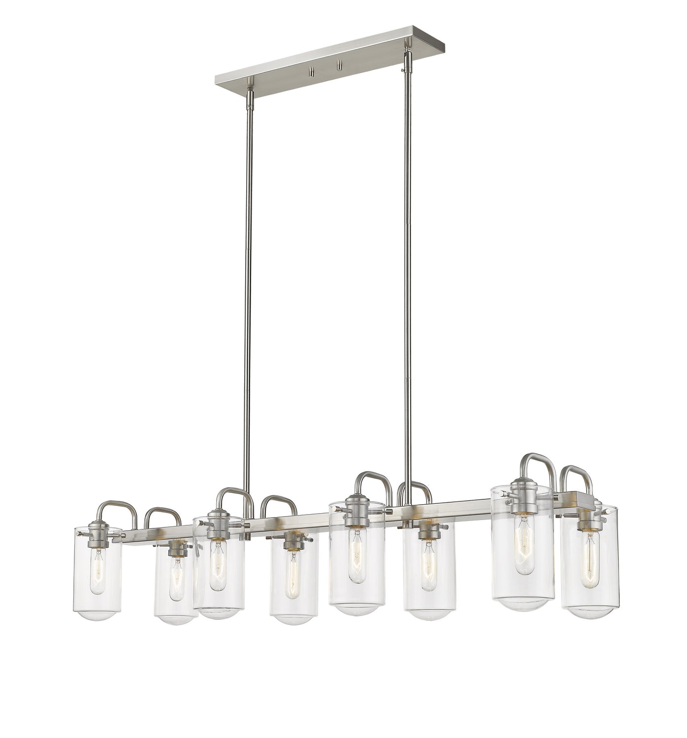 Z-Lite - 471-8L-BN - Eight Light Linear Chandelier - Delaney - Brushed Nickel