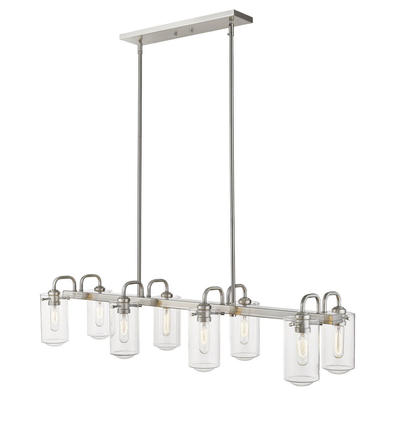 Z-Lite - 471-8L-BN - Eight Light Linear Chandelier - Delaney - Brushed Nickel