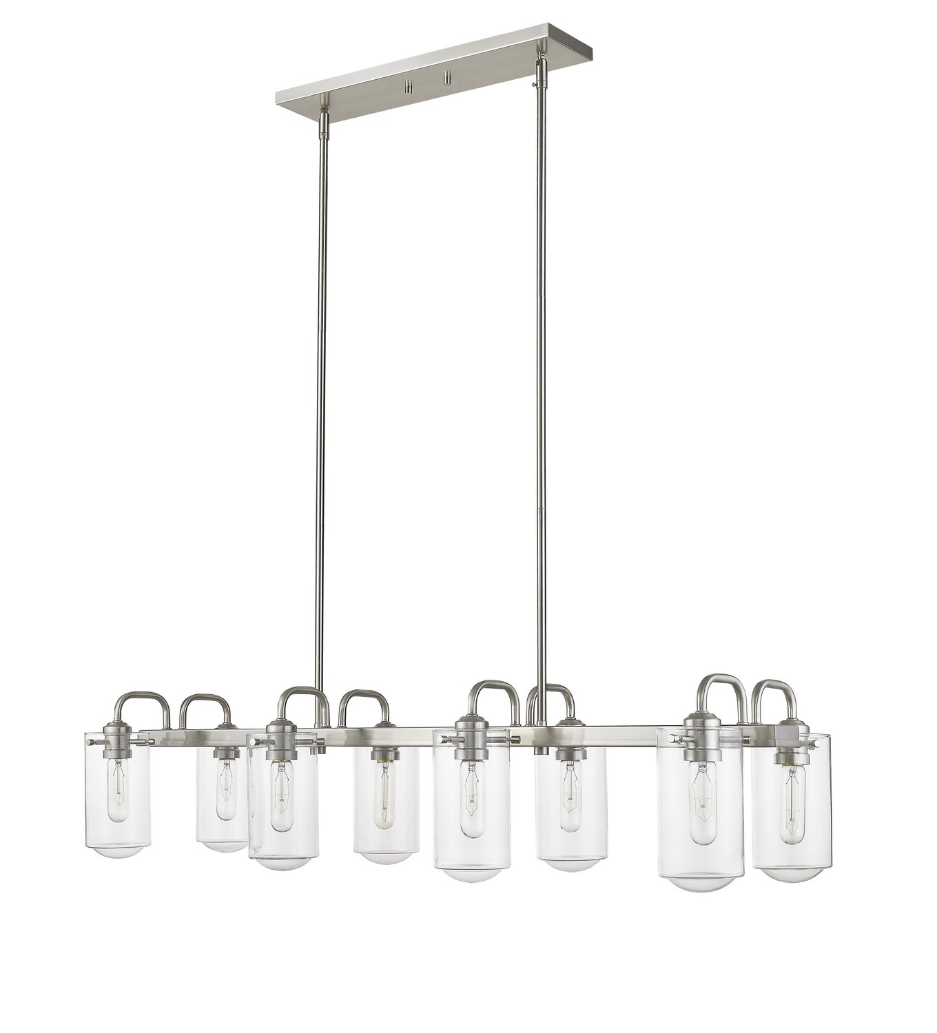 Z-Lite - 471-8L-BN - Eight Light Linear Chandelier - Delaney - Brushed Nickel