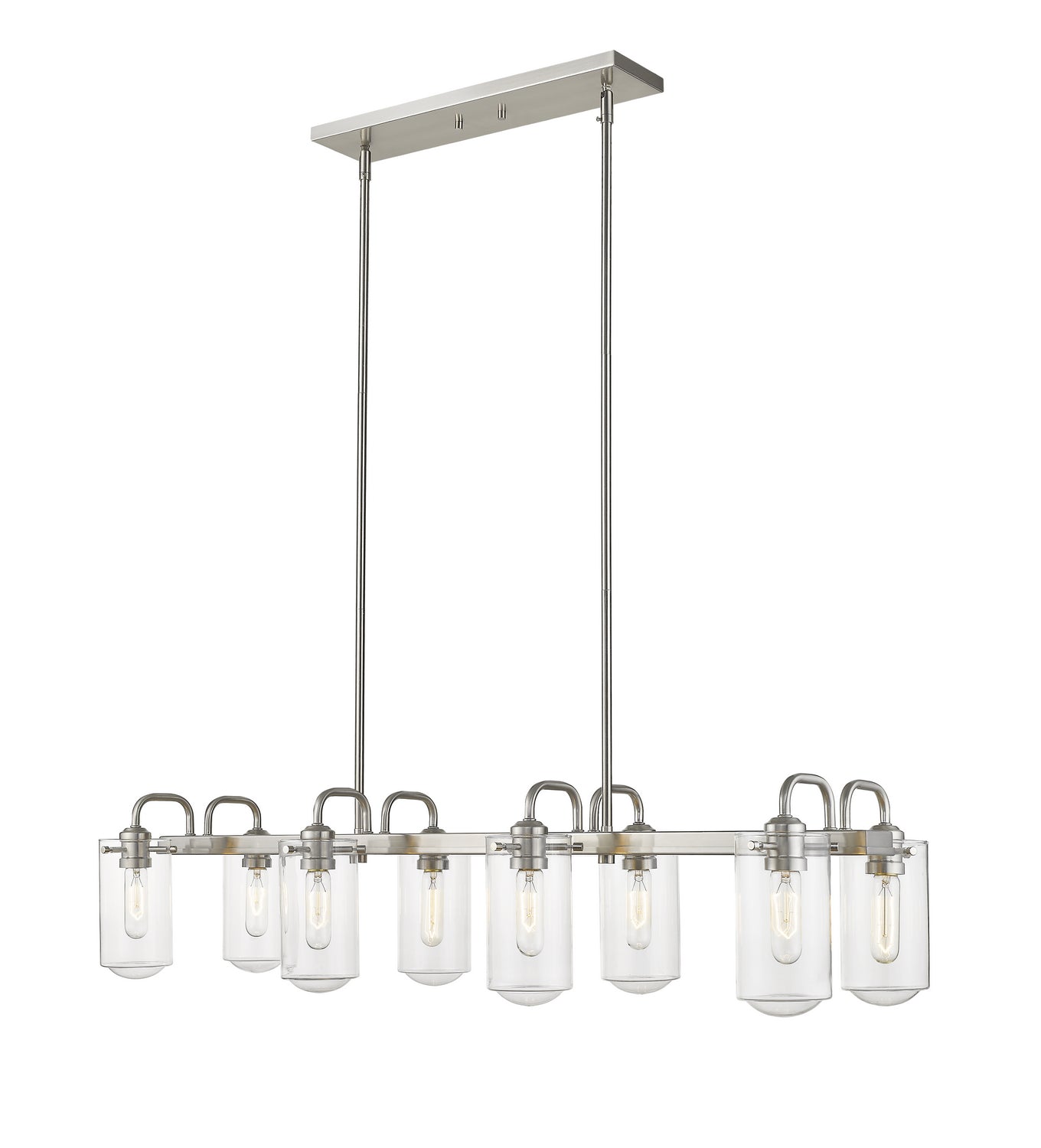 Z-Lite - 471-8L-BN - Eight Light Linear Chandelier - Delaney - Brushed Nickel