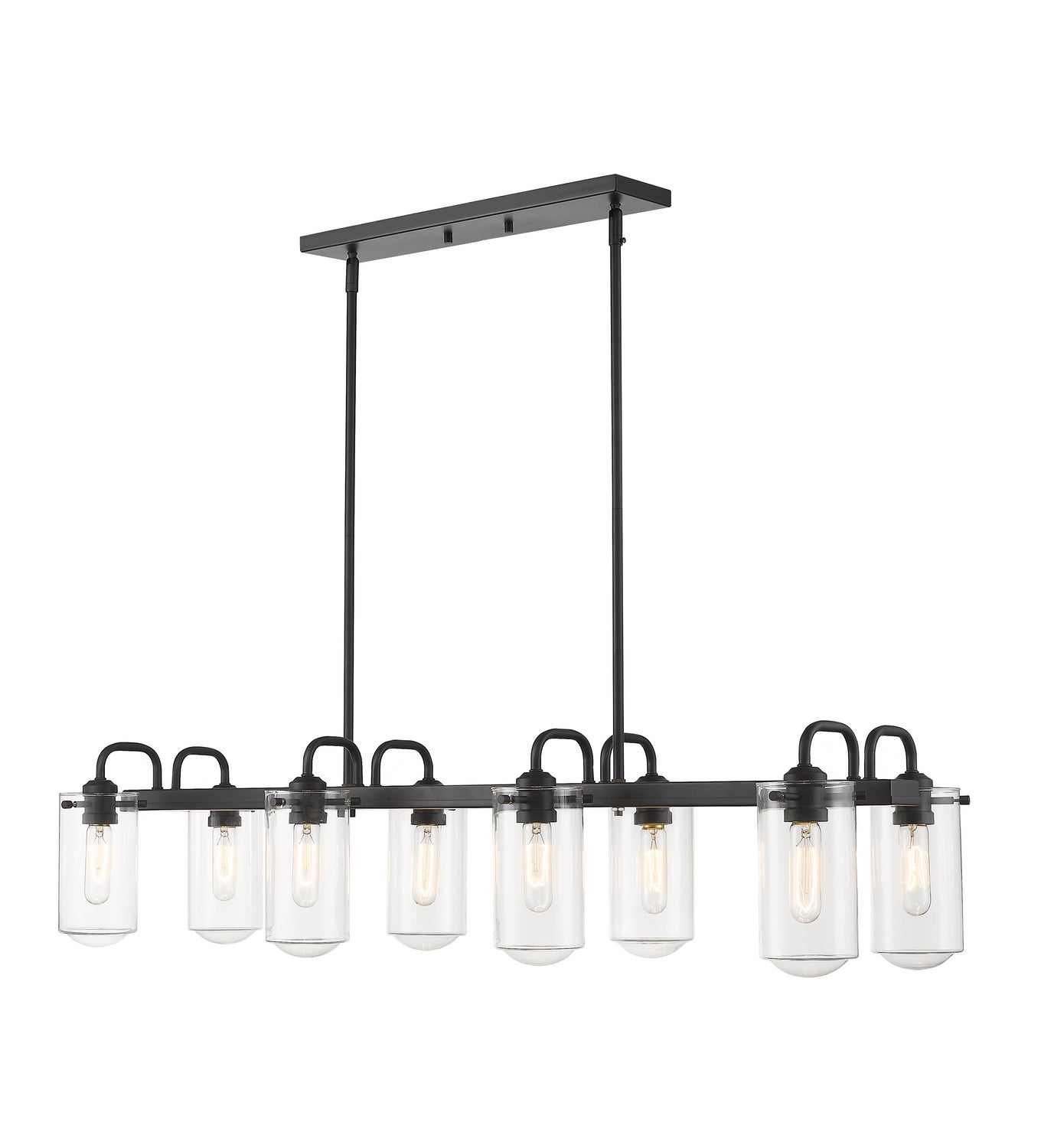 Z-Lite - 471-8L-MB - Eight Light Linear Chandelier - Delaney - Matte Black