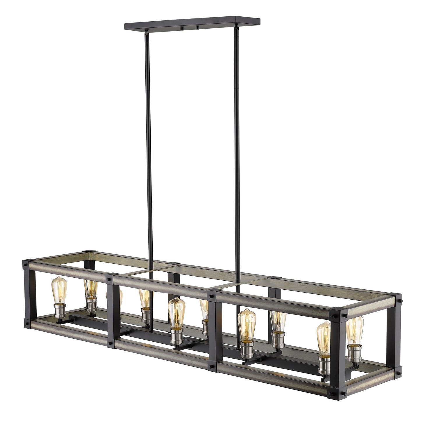 Z-Lite - 472-10L-ABB - Ten Light Linear Chandelier - Kirkland - Ashen Barnboard