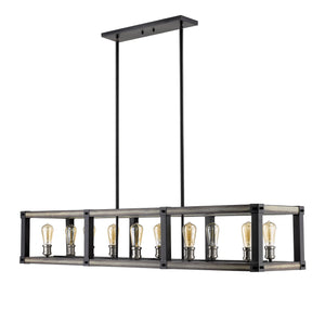 Z-Lite - 472-10L-ABB - Ten Light Linear Chandelier - Kirkland - Ashen Barnboard