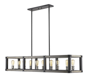 Z-Lite - 472-10L-ABB - Ten Light Linear Chandelier - Kirkland - Ashen Barnboard