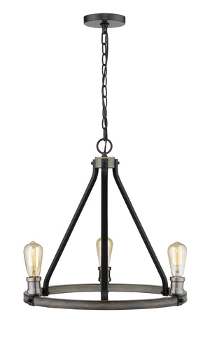 Z-Lite - 472-3ABB - Three Light Chandelier - Kirkland - Ashen Barnboard