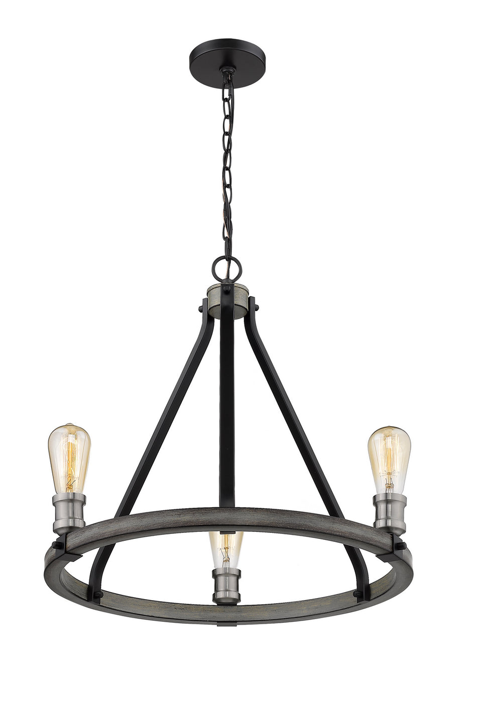 Z-Lite - 472-3ABB - Three Light Chandelier - Kirkland - Ashen Barnboard