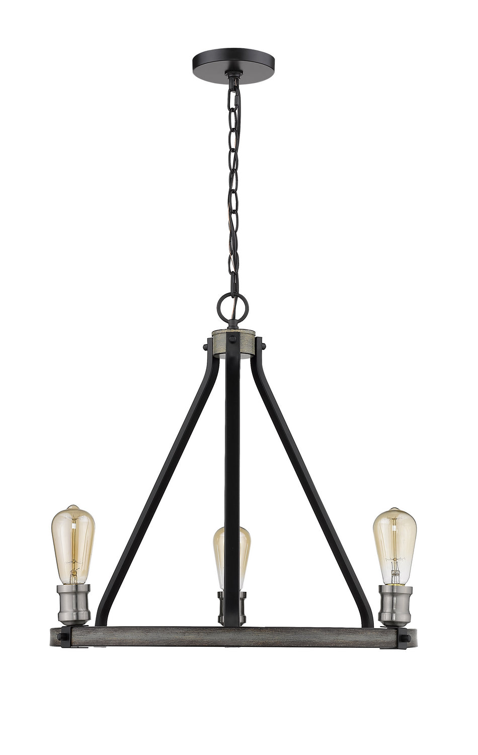 Z-Lite - 472-3ABB - Three Light Chandelier - Kirkland - Ashen Barnboard