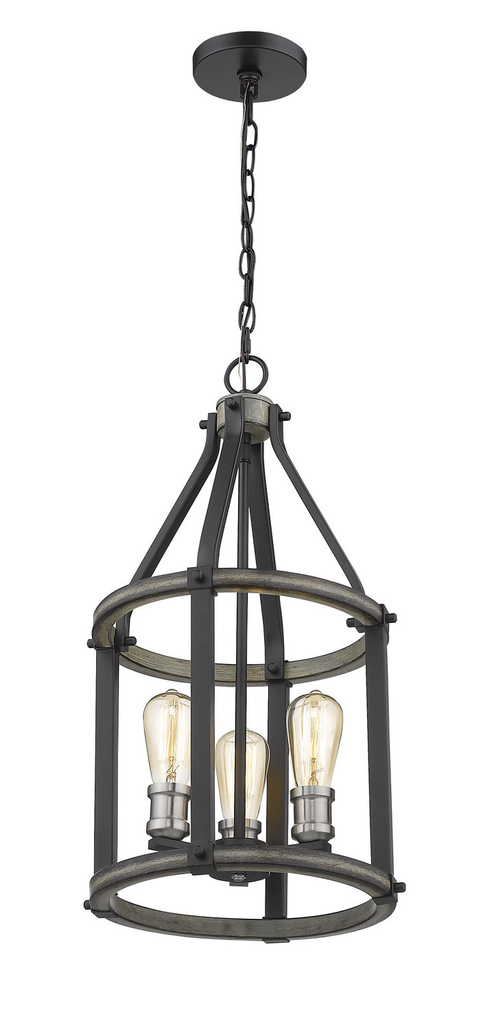 Z-Lite - 472-3P-ABB - Three Light Pendant - Kirkland - Ashen Barnboard