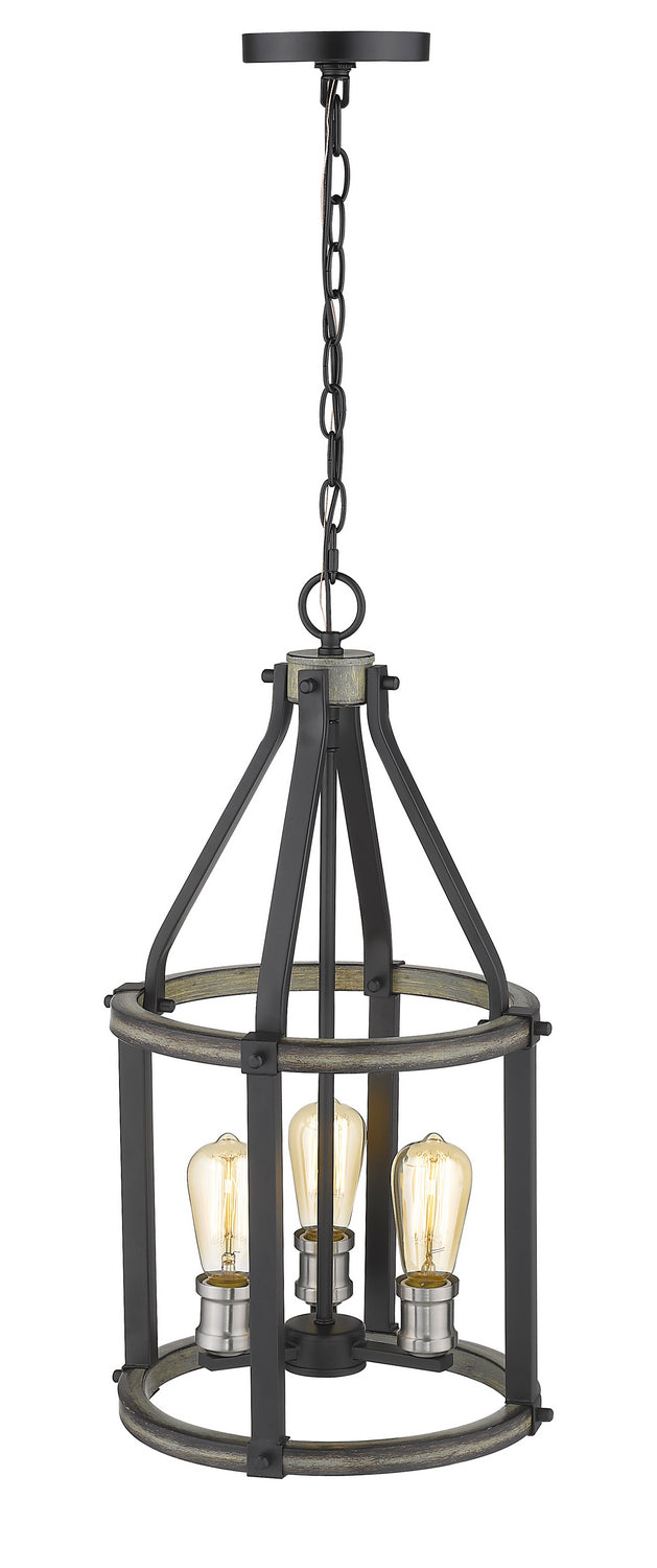 Z-Lite - 472-3P-ABB - Three Light Pendant - Kirkland - Ashen Barnboard