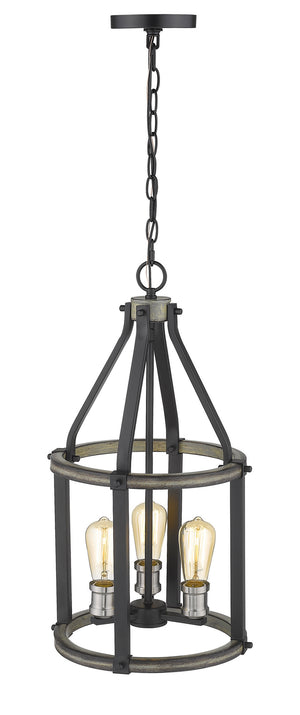 Z-Lite - 472-3P-ABB - Three Light Pendant - Kirkland - Ashen Barnboard