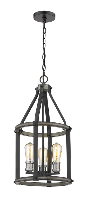 Z-Lite - 472-3P-ABB - Three Light Pendant - Kirkland - Ashen Barnboard