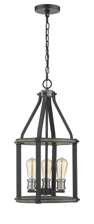 Z-Lite - 472-3P-ABB - Three Light Pendant - Kirkland - Ashen Barnboard