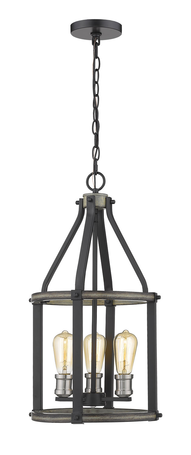 Z-Lite - 472-3P-ABB - Three Light Pendant - Kirkland - Ashen Barnboard