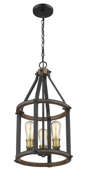 Z-Lite - 472-3P-RM - Three Light Pendant - Kirkland - Rustic Mahogany