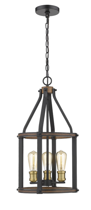 Z-Lite - 472-3P-RM - Three Light Pendant - Kirkland - Rustic Mahogany