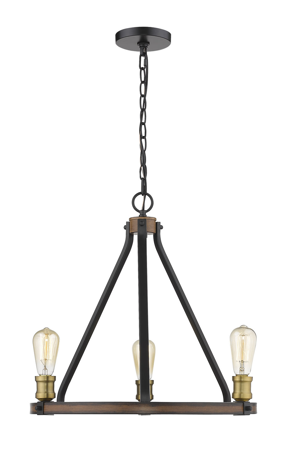 Z-Lite - 472-3RM - Three Light Chandelier - Kirkland - Rustic Mahogany