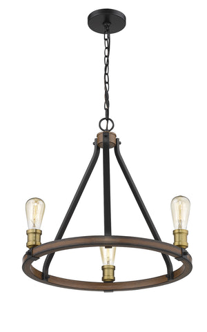 Z-Lite - 472-3RM - Three Light Chandelier - Kirkland - Rustic Mahogany