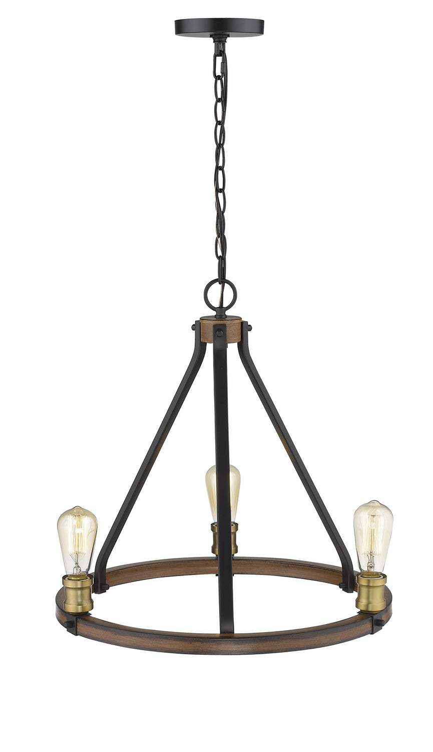 Z-Lite - 472-3RM - Three Light Chandelier - Kirkland - Rustic Mahogany