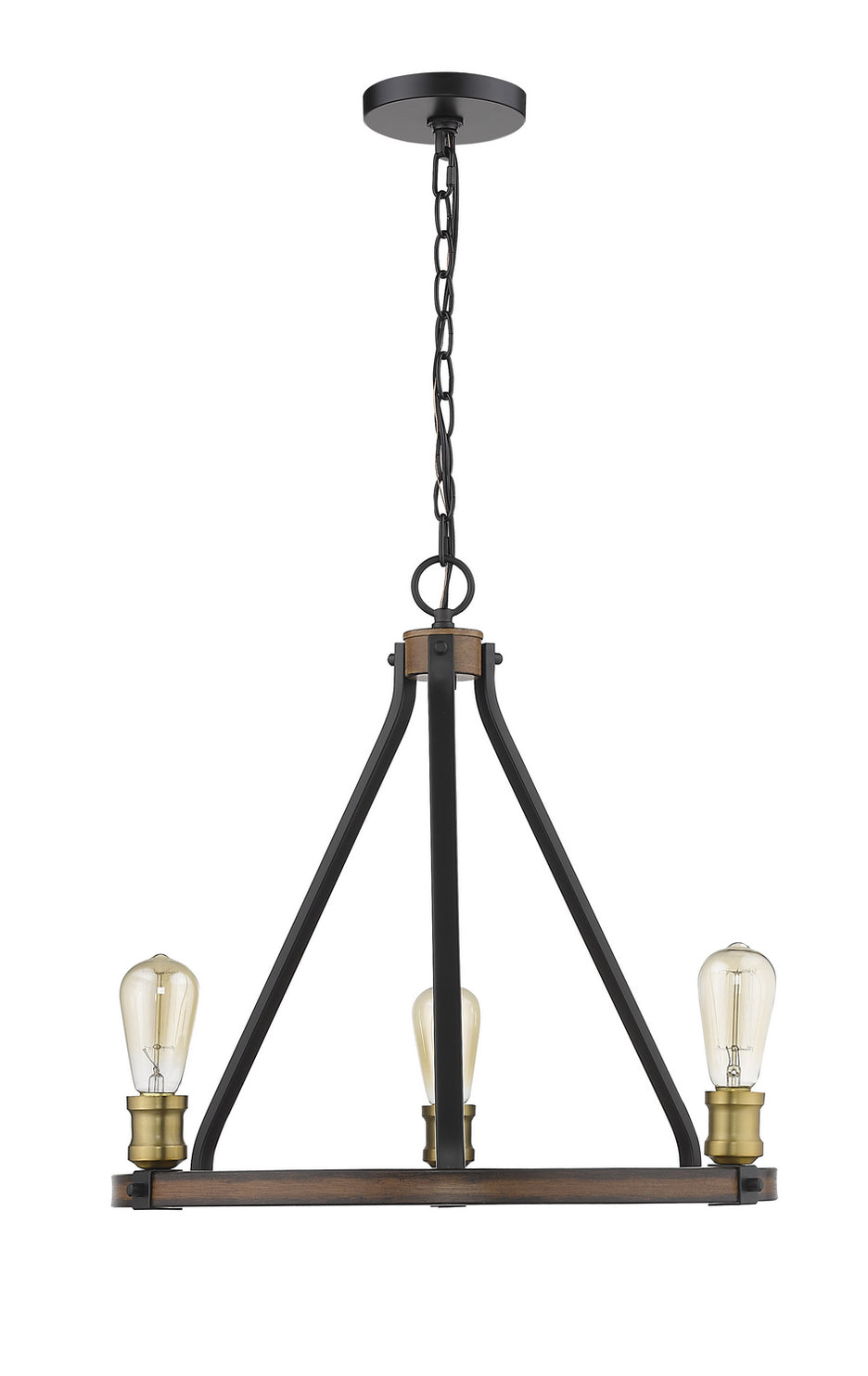 Z-Lite - 472-3RM - Three Light Chandelier - Kirkland - Rustic Mahogany