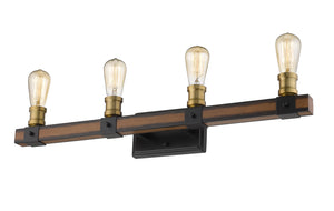 Z-Lite - 472-4V-RM - Four Light Vanity - Kirkland - Rustic Mahogany